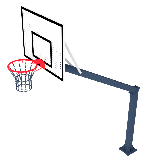 Стійка Баскетбольна Треша 1200х900 мм виліт 2,25 м SB.0006