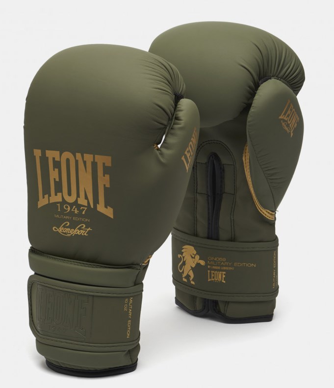 Боксерские перчатки Leone Mono Military 12 ун.