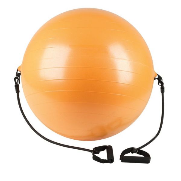 М'яч для фітнесу (фітбол) Redcore з еспандером і насосом, 65см, SS-LGB-1505-65см М'яч гімнастичний з ПВХ SS-LGB-1505-65см
