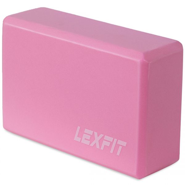 Блок для йоги USA Style LEXFIT розов, LKEM-3042-3