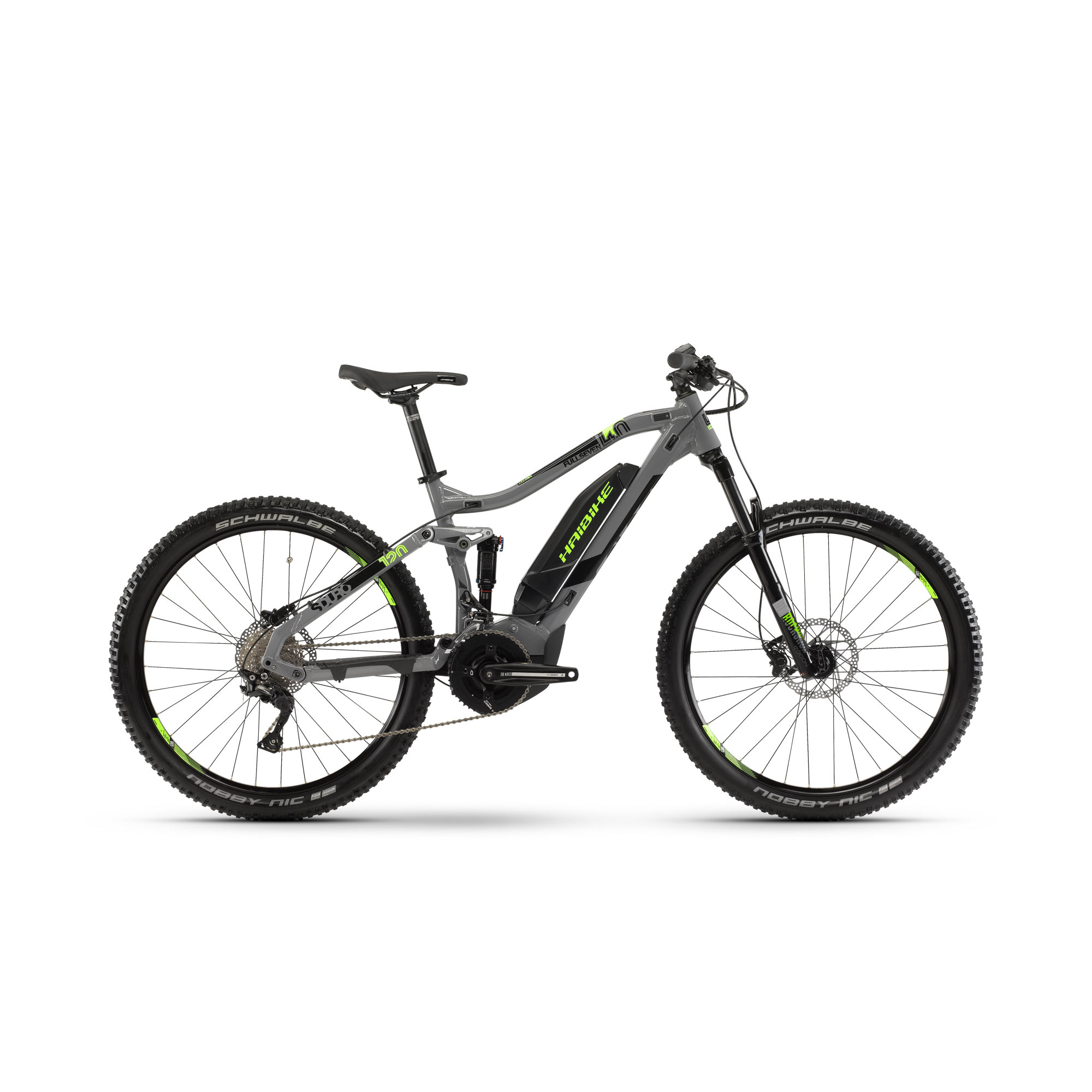 Электровелосипед Haibike SDURO FullSeven 4.0 500Wh 27.5", рама L, серо-черно-зеленый, 2019