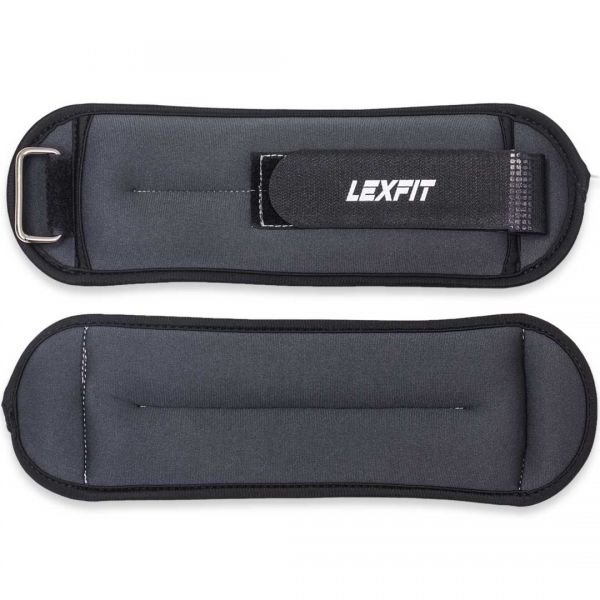 Утяжелители USA Style LEXFIT 0,5кг черные, 2шт, LKW-1222-0,5