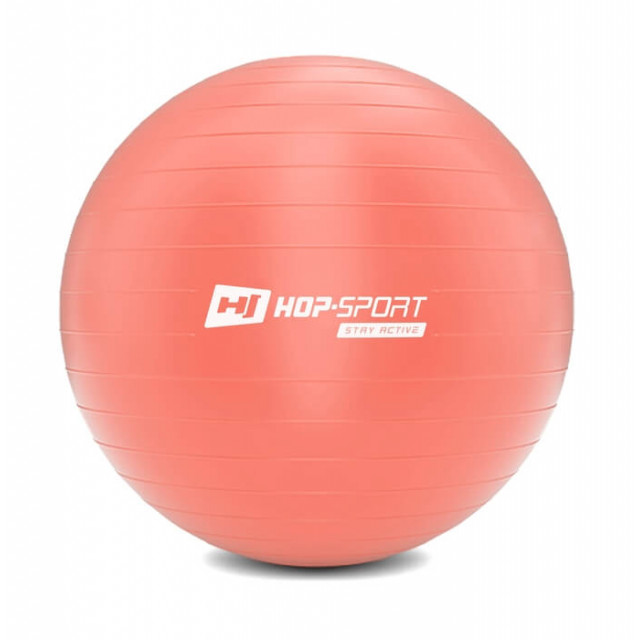 Фітбол Hop-Sport 75cm HS-R075YB light pink + насос