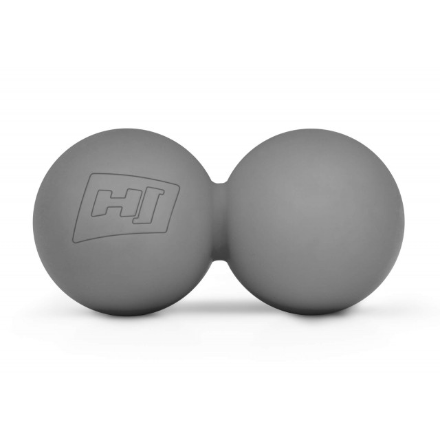 Силіконовий масажний подвійний м'яч 63 мм HS-S063DMB grey
