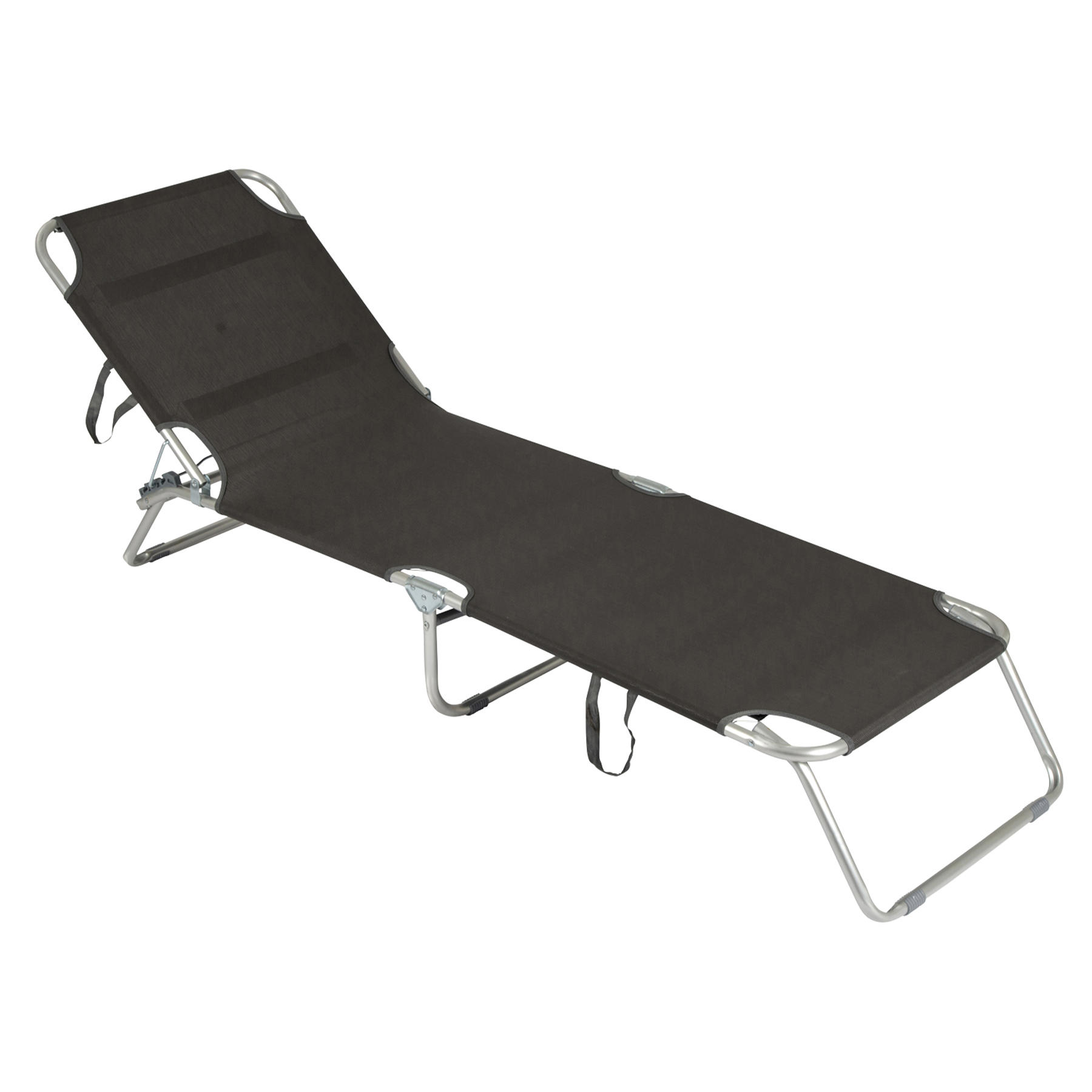 ˳  Bo-Camp Sun lounger 3 Positions Anthracite (1304480)