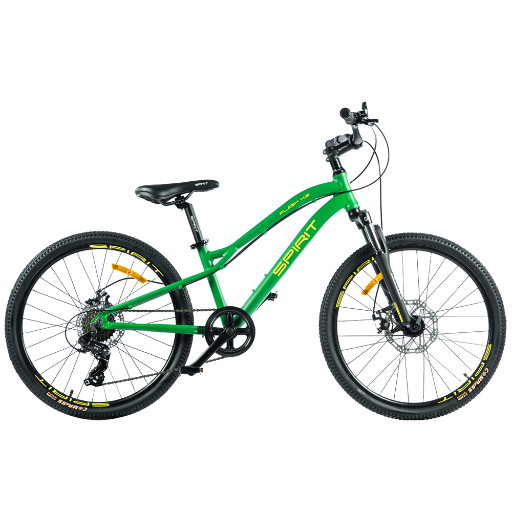 Велосипед Spirit Flash 4.2 24", рама Uni, зелёный/матовый, 2021