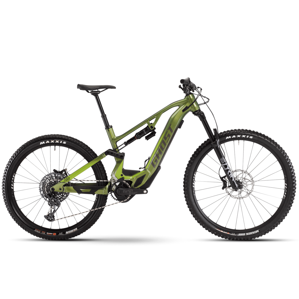 Электровелосипед Ghost HYB ASX Universal 160 29" / 27.5+" рама M, зелёно-серый, 2021
