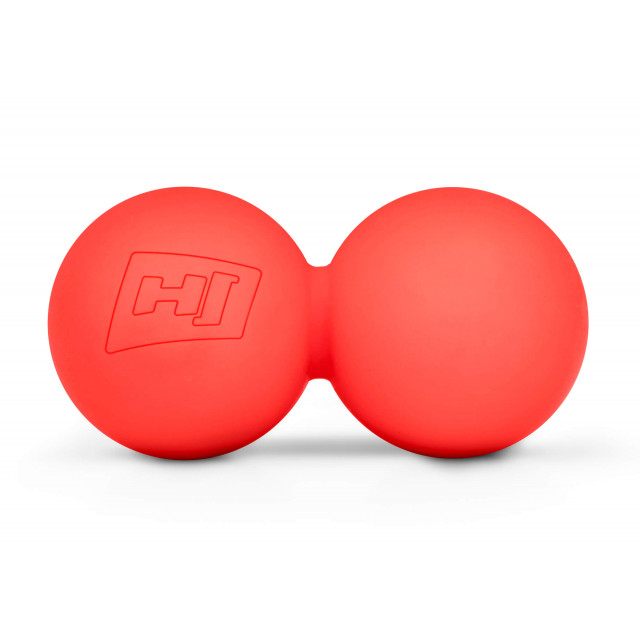 Силіконовий масажний подвійний м'яч 63 мм HS-S063DMB red