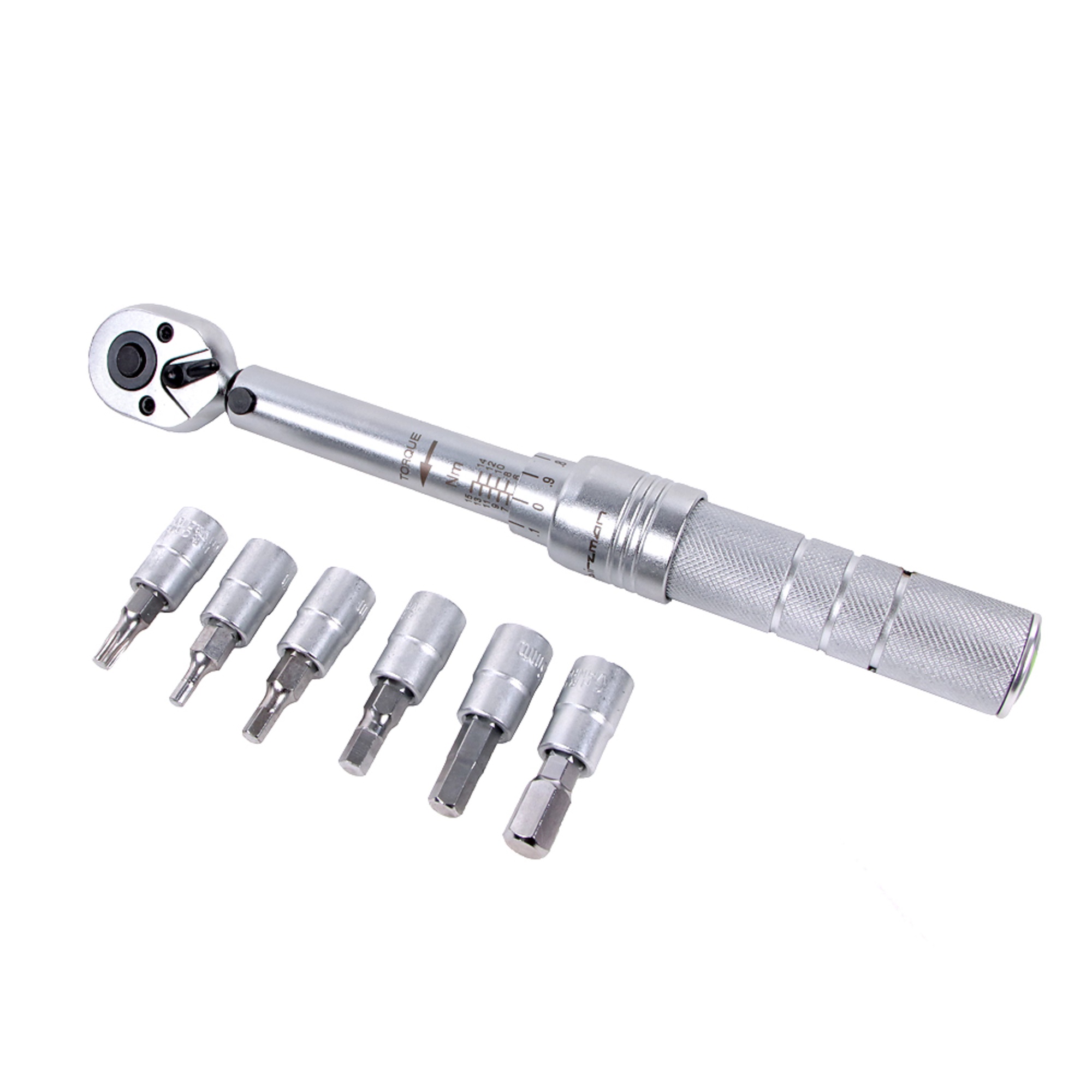 Ключ трещётка с насадками Birzman Torque Wrench 3-15nm 3,4,5,6,8mm,T25