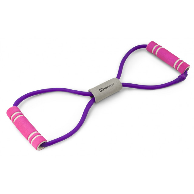 Еспандер резиновий з рукоятками Hop-Sport HS-L042YG фіолетовий