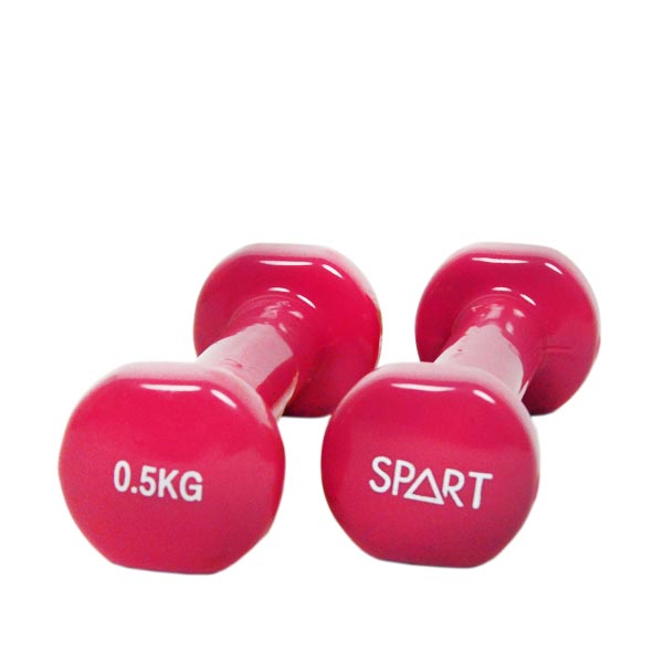 Гантель вінілова SPART 0.5 кг / пара / рожеві