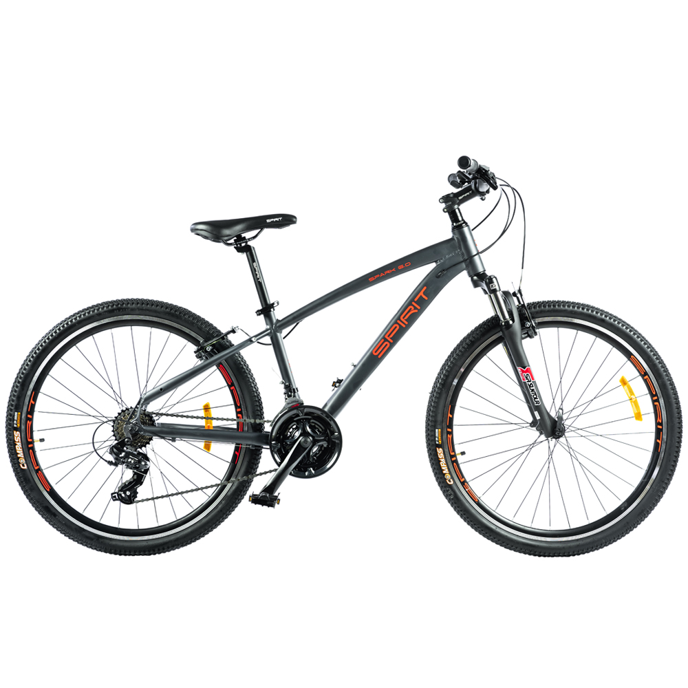 Велосипед Spirit Spark 6.0 26", рама M, темно-серый/матовый, 2021