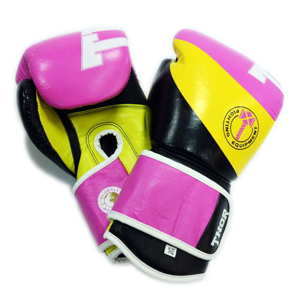Перчатки боксерские THOR KING POWER 10oz /PU /черно-розовые