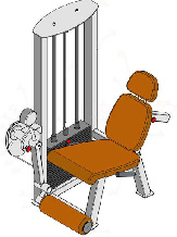 Тренажер для мышц разгибателей бедра сидя BruStyle ТС-204