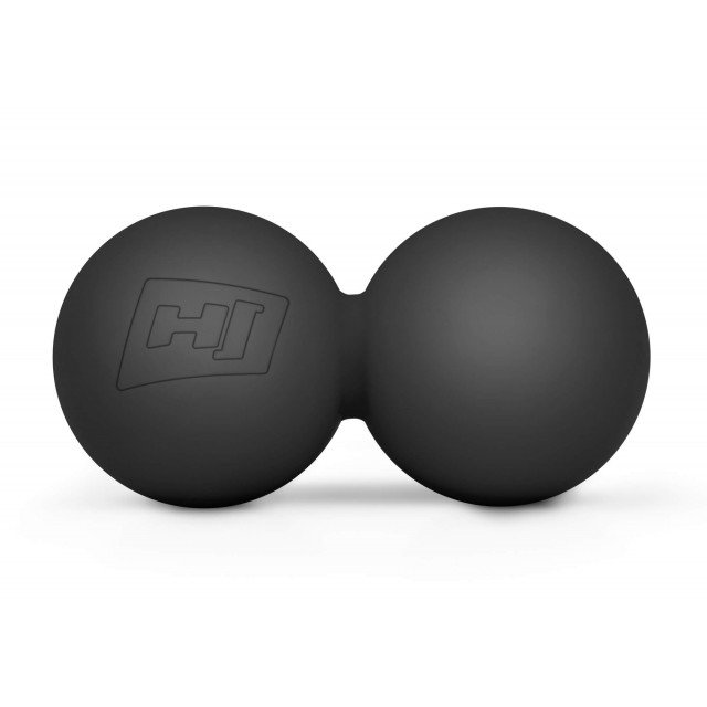 Силіконовий масажний подвійний м'яч 63 мм HS-S063DMB black