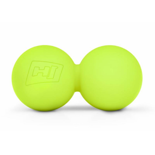 Силіконовий масажний подвійний м'яч 63 мм HS-S063DMB lime