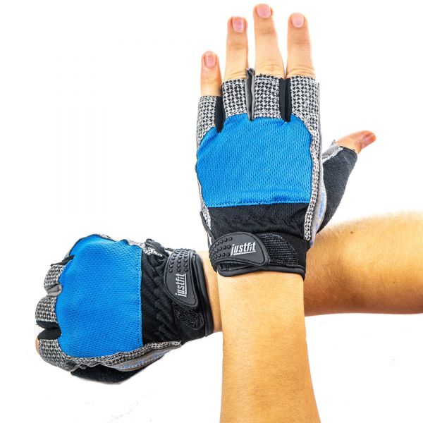 Перчатки для фитнеса сетка JF-S3 Blue 2XS